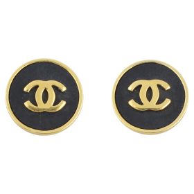 Chanel CC Button Clip on Earrings Front