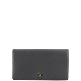 Chanel Coco Button Long Wallet Front