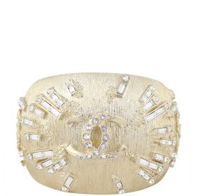 Chanel Crystal Embellished Cuff Bracelet Front