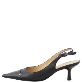 Chanel Pointed Slingback Mules Side