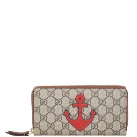 Gucci GG Supreme Anchor Zip Around Wallet Front