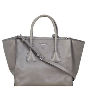 Prada Twin Pocket Glace Calfskin Tote Front