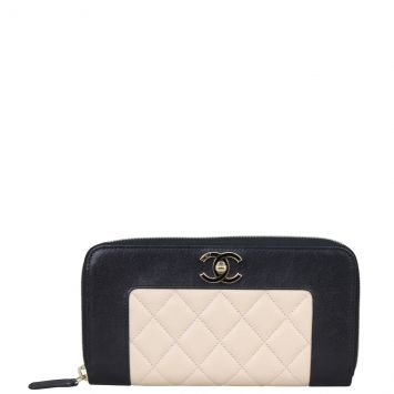 Chanel Mademoiselle Zip Around Wallet Front