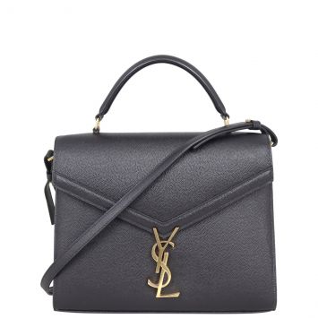 Saint Laurent Cassandra Top Handle Medium Bag Front with Strap