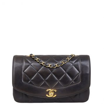 Chanel Diana Flap Bag Front with Strap