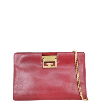 Givenchy GV3 Frame Clutch Bag Front with Strap