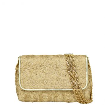 Chanel Vintage Woven Chain Bag Front with Strap