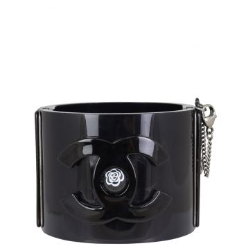 Chanel CC Resin Hinged Cuff Front