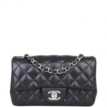 Chanel Classic Mini Rectangular Flap Bag Front with Strap