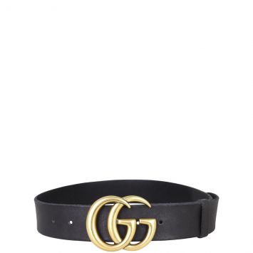 Gucci Marmont Double G Wide Belt Front