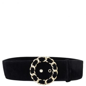 Chanel Velvet Belt Front