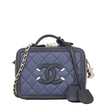 Chanel CC Filigree Vanity Case Medium