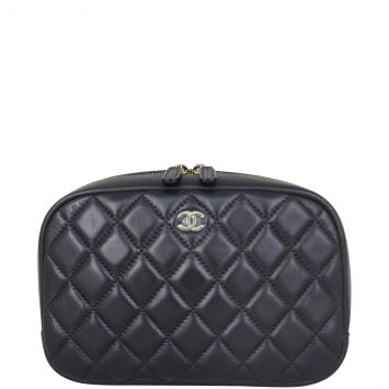 Chanel Quilted Cosmetic Case Medium Front