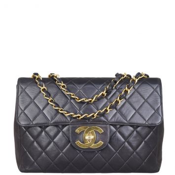 Chanel Maxi Jumbo XL Single Flap Bag Front with Strap