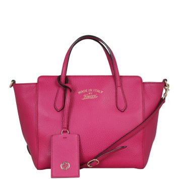 Gucci Swing Mini Leather Tote Front with Strap