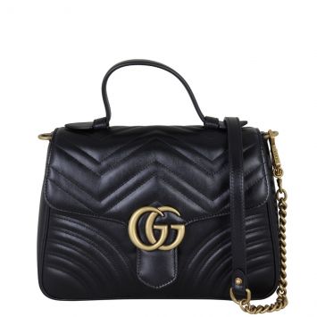 Gucci GG Marmont Top Handle Bag Small Front with Strap