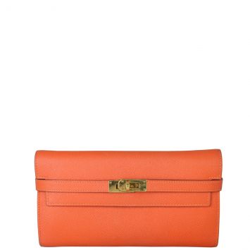 Hermes Kelly Classic Long Wallet Epsom Front