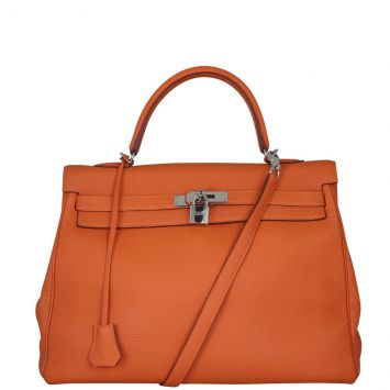 Hermes Kelly 35 Retourne Clemence Front With Strap