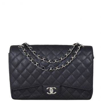 Chanel Classic Double Flap Maxi Front With Chain