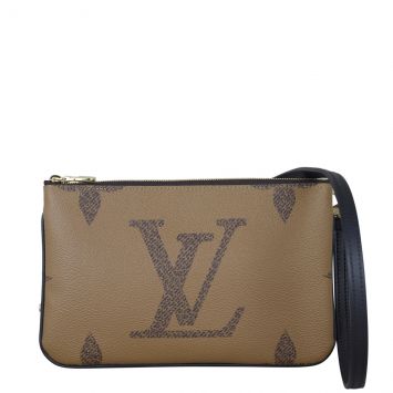Louis Vuitton Pochette Double Zip Monogram Giant Reverse Front with Strap