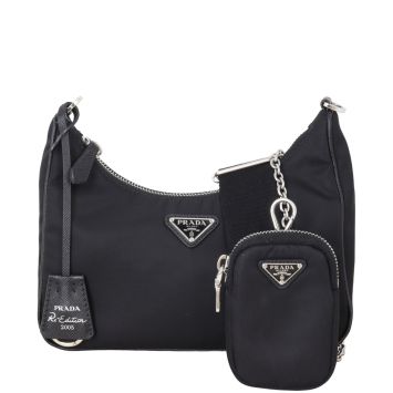 Prada nylon hobo shoulder bag shop