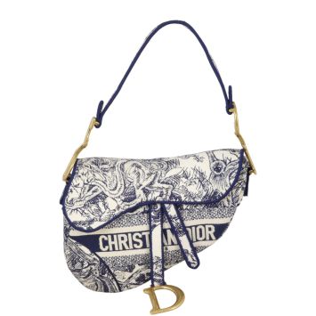 Dior Saddle Bag Toile de Jouy Reverse