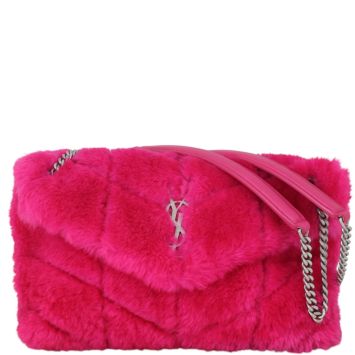 Saint Laurent Loulou Shearling Small