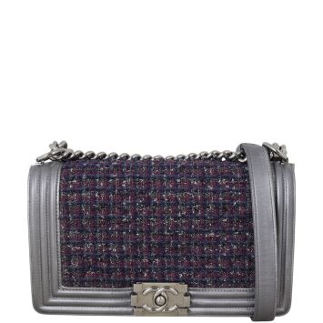 Chanel Tweed Boy Old Medium