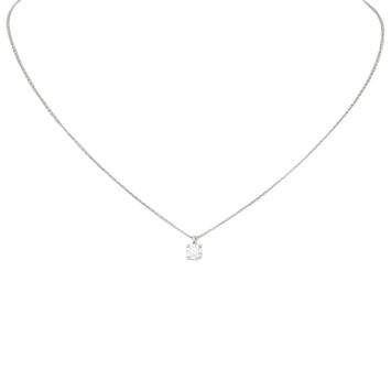 Tiffany & Co. Solitaire Diamond Platinum Pendant Necklace
