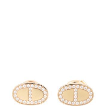 Hermes Chaine d'Ancre Diamond 18k Rose Gold Earrings