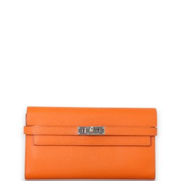 Hermes Kelly Classic Long Wallet Epsom 