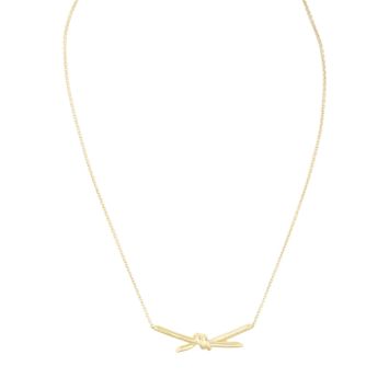 Tiffany & Co Knot Pendant 18k Yellow Gold Necklace