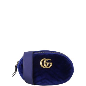 Gucci GG Marmont Matelasse Velvet Belt Bag