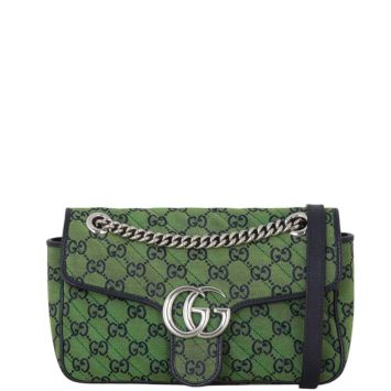Gucci GG Canvas Marmont Diagonal Small Shoulder Bag