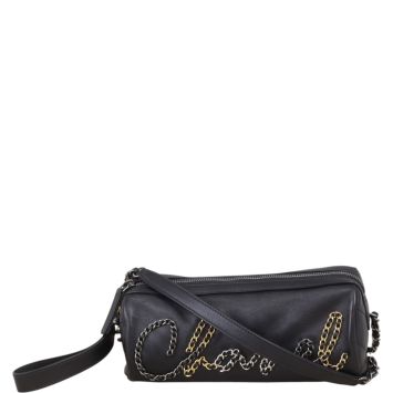 Chanel Signature Written in Chain Bowling Bag