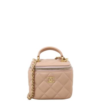 Chanel Top Handle Vanity Case Chain Bag Mini