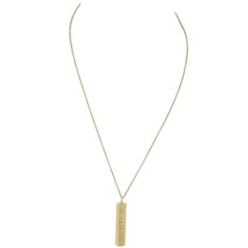 Tiffany & Co 1837 18k Yellow Gold Bar Pendant Necklace