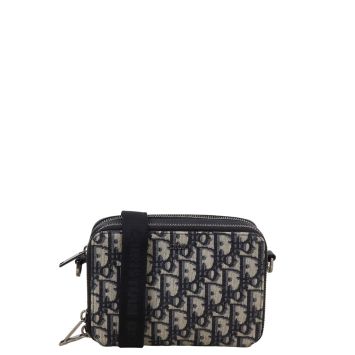Dior Double Zip Pouch with Strap Oblique