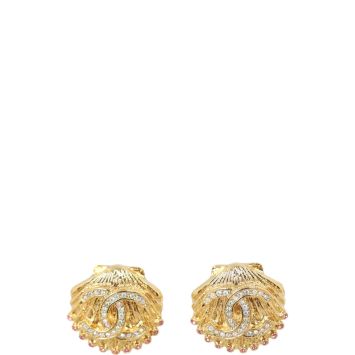 Chanel CC Shell Earrings