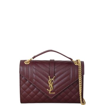 Saint Laurent Monogram Mix Matelasse Envelope Chain Bag Medium