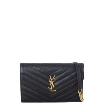 Saint Laurent Cassandre Envelope Chain Wallet