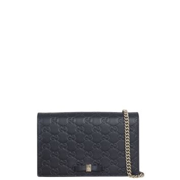Gucci Guccissima Bow Wallet on Chain