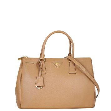 Prada Saffiano Lux Galleria Double Zip Tote Medium