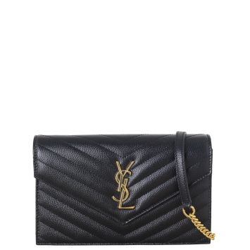 Saint Laurent Cassandre Envelope Chain Wallet