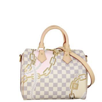 Louis Vuitton Speedy 25 Bandouliere Damier Azur Nautical Ropes