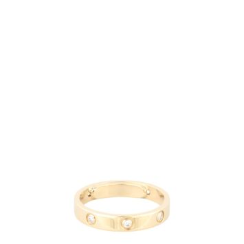 Cartier Love Ring Small 18k Yellow Gold 8 Diamonds