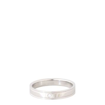 Tiffany & Co Together Milgrain Diamond Platinum 4mm Band Ring