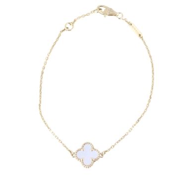 Van Cleef & Arpels Sweet Alhambra Mother of Pearl 18k Yellow Gold Bracelet