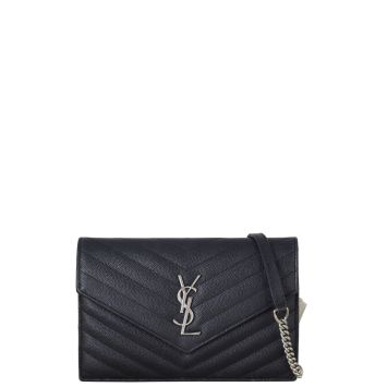 Saint Laurent Cassandre Envelope Chain Wallet