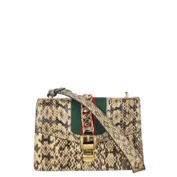 Gucci Sylvie Small Shoulder Bag Python